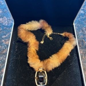 Genuine Swarovski fur necklace